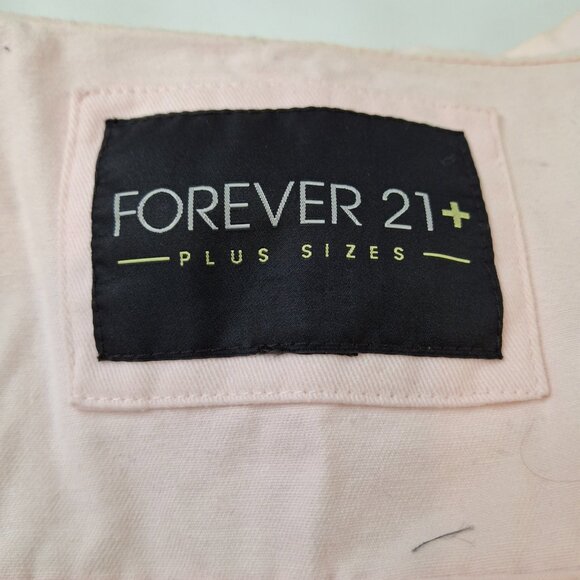 Womens Forever 21 Oversized Utility Jacket Sz XL Ballerina Pink Casual Classic - Picture 11 of 11